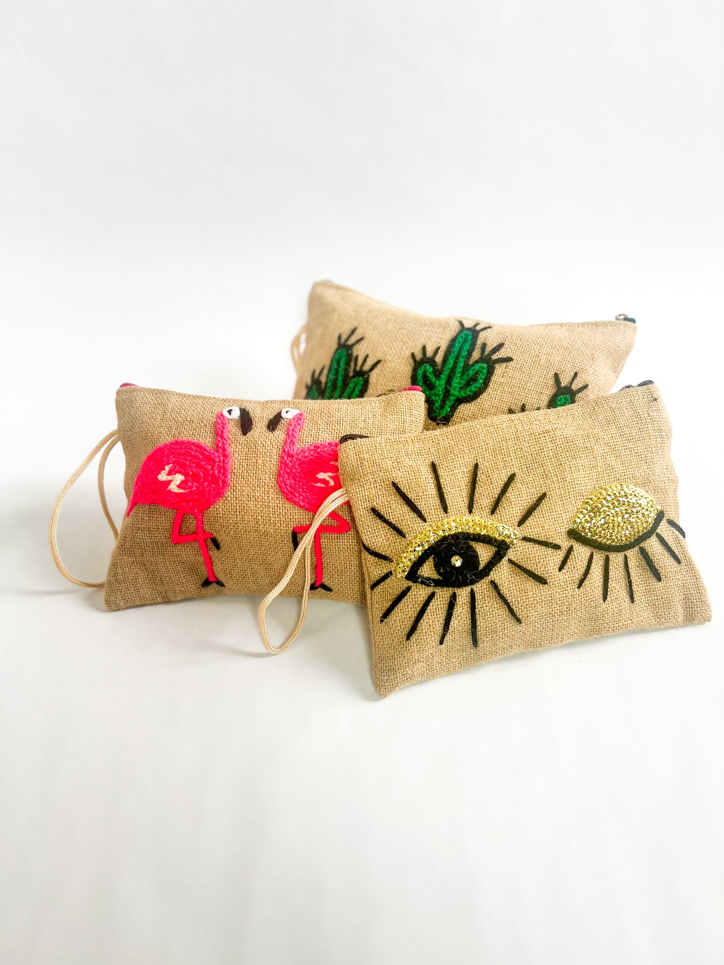 Burlap Gold “Wink” Wrist Bag