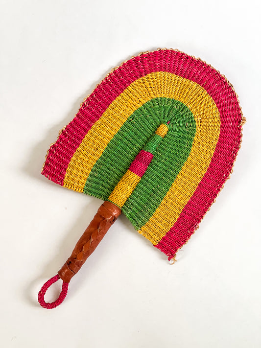 “Rasta” Hand Woven Fan