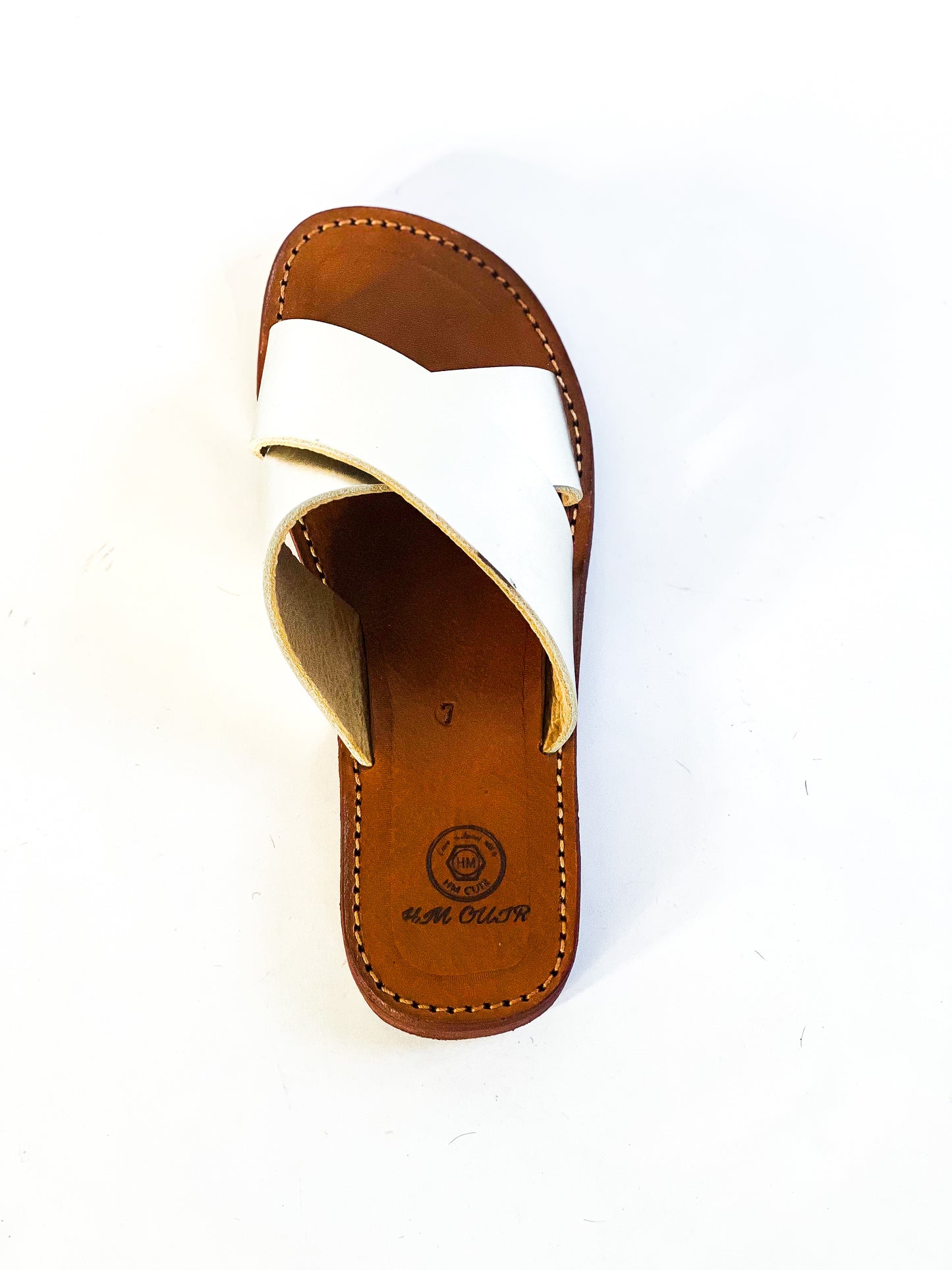 Silver Cross Leather Sandals
