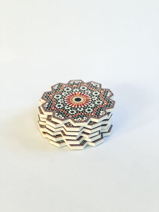 Moroccan Zelige Coaster Set