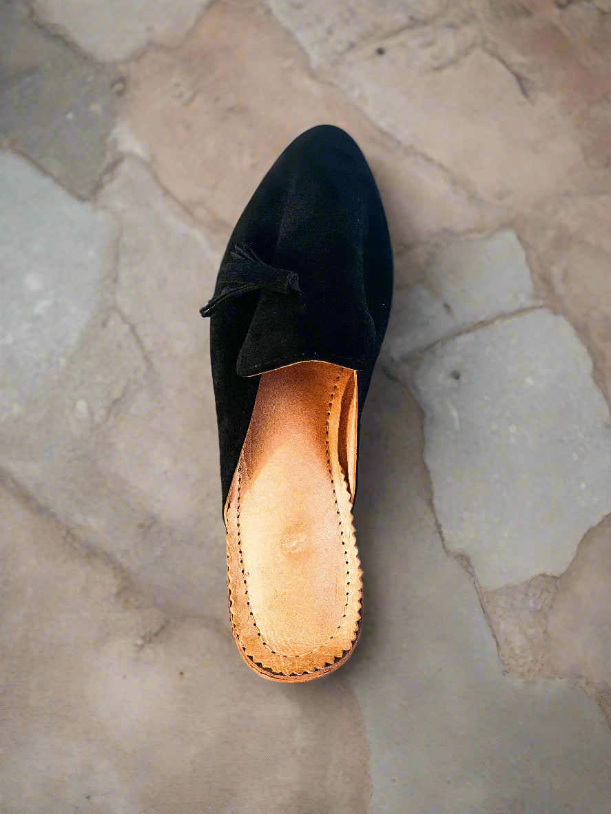 Moroccan suede loafer, tassels